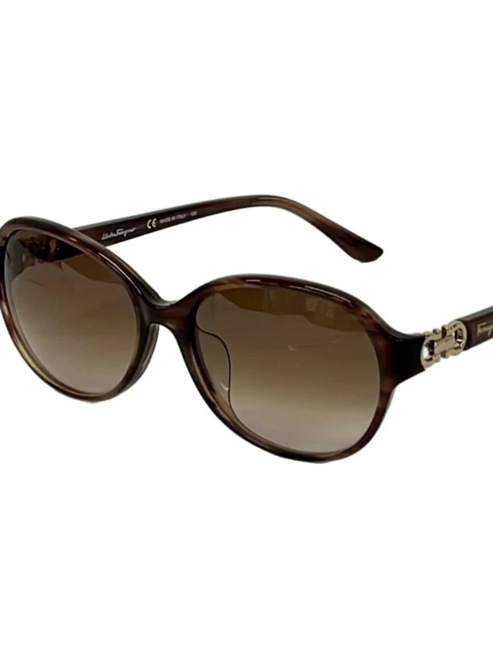 Salvatore Ferragamo SF804SA Dark Brown Plastic Sunglasses
